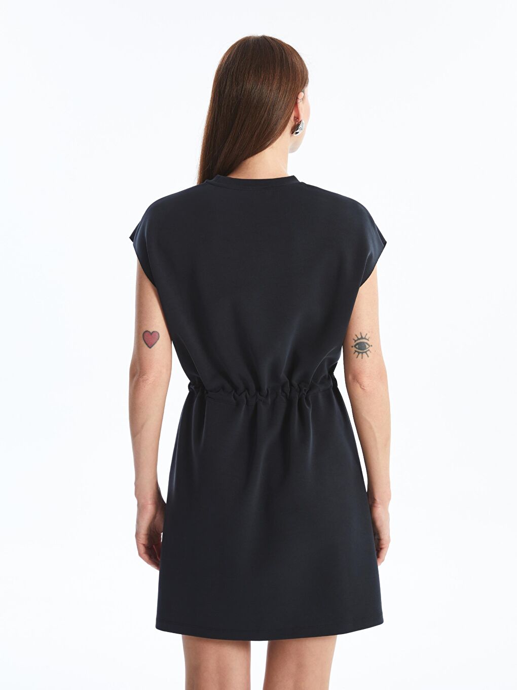 Modena - Modal Kumaş Örme Elbise - Antrasit-3