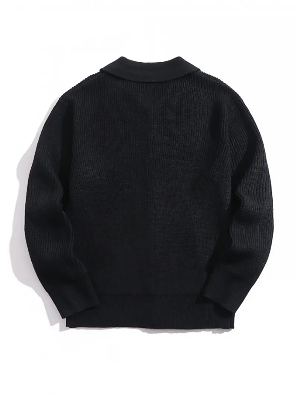 Siyah Düğme Detaylı Regular Fit Hırka-2