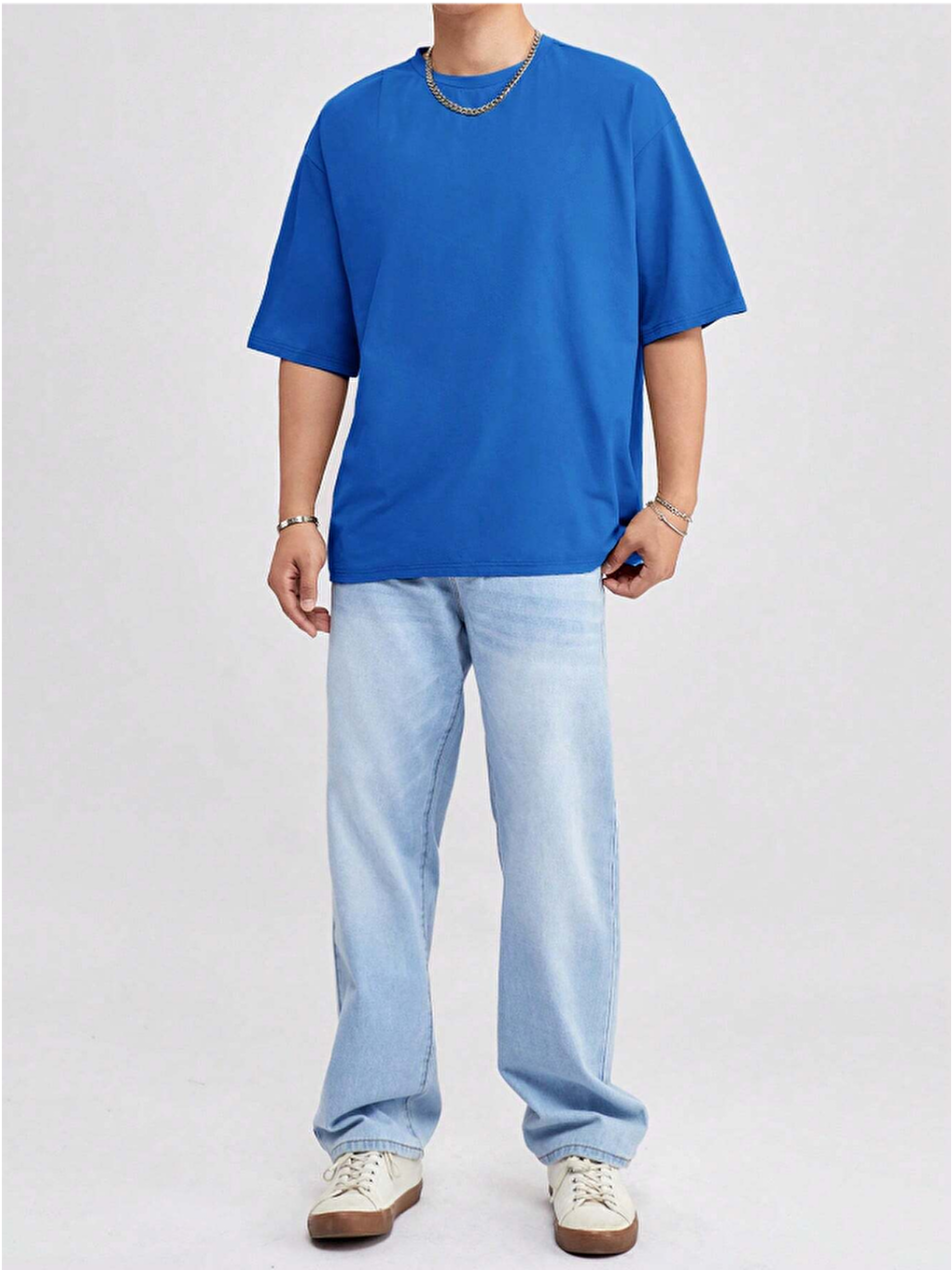 Mavi Erkek Bisiklet Yaka %100 Pamuk Tişört-3