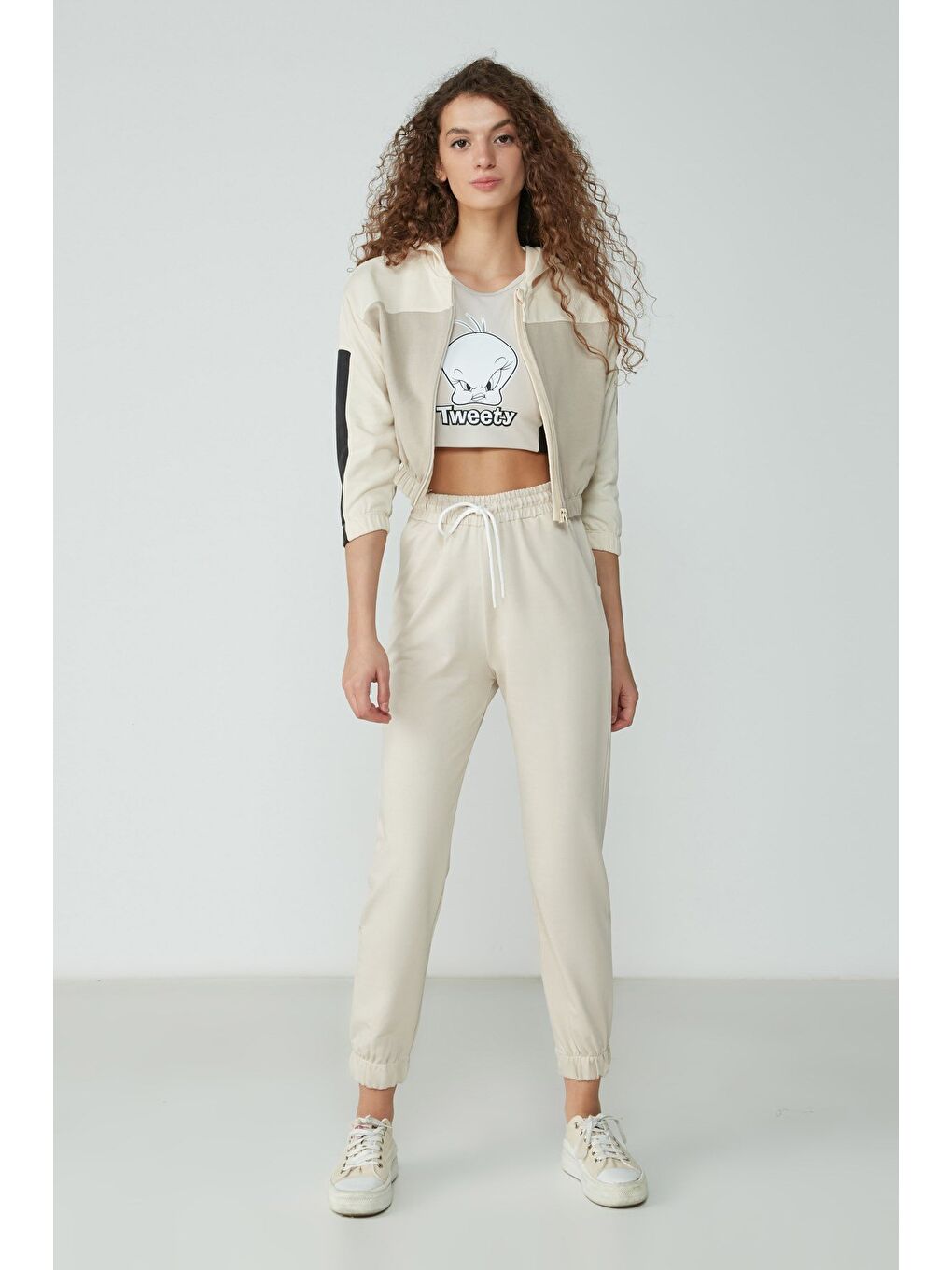 C&City Bej Basic Jogger Eşofman Altı 734 Taş - 2