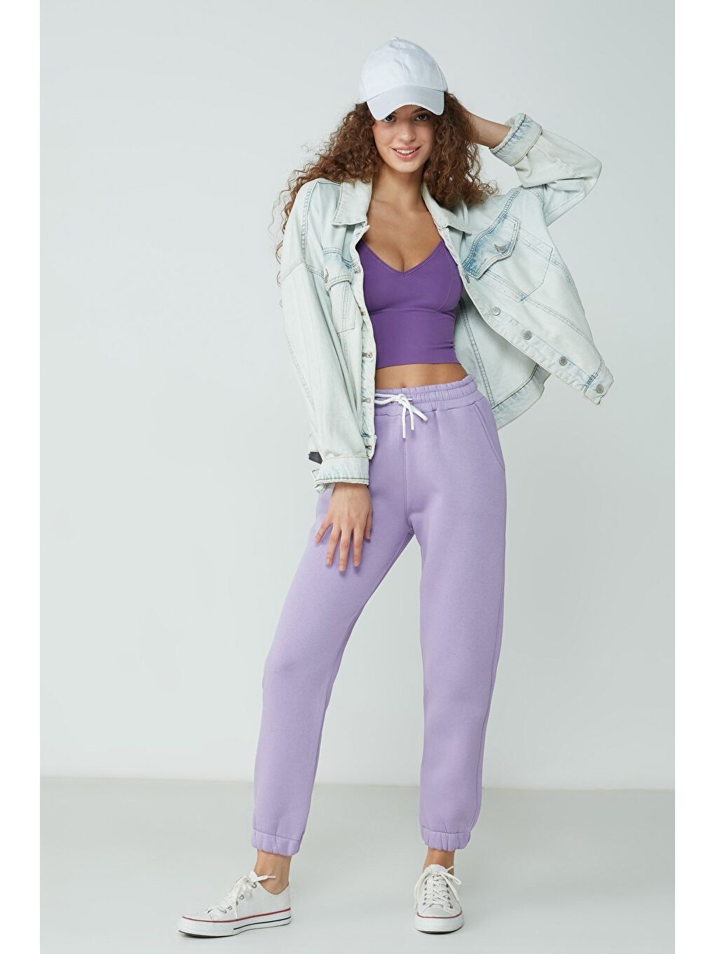 C&City Basic Jogger Eşofman Altı 902 Lila - 3