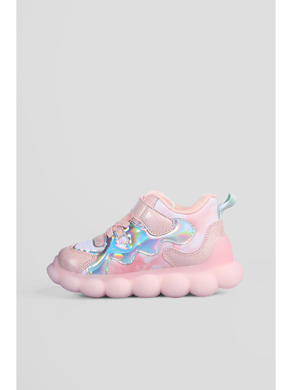 Pembe Sonya Işıklı Kız Okul Öncesi Pudra Spor Ayakkabı-1