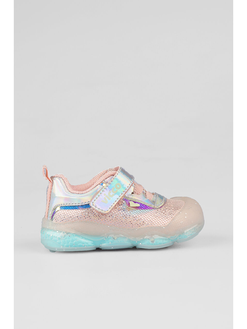 Pembe Pety Işıklı Kız İlk Adım Pudra Günlük Ayakkabı
