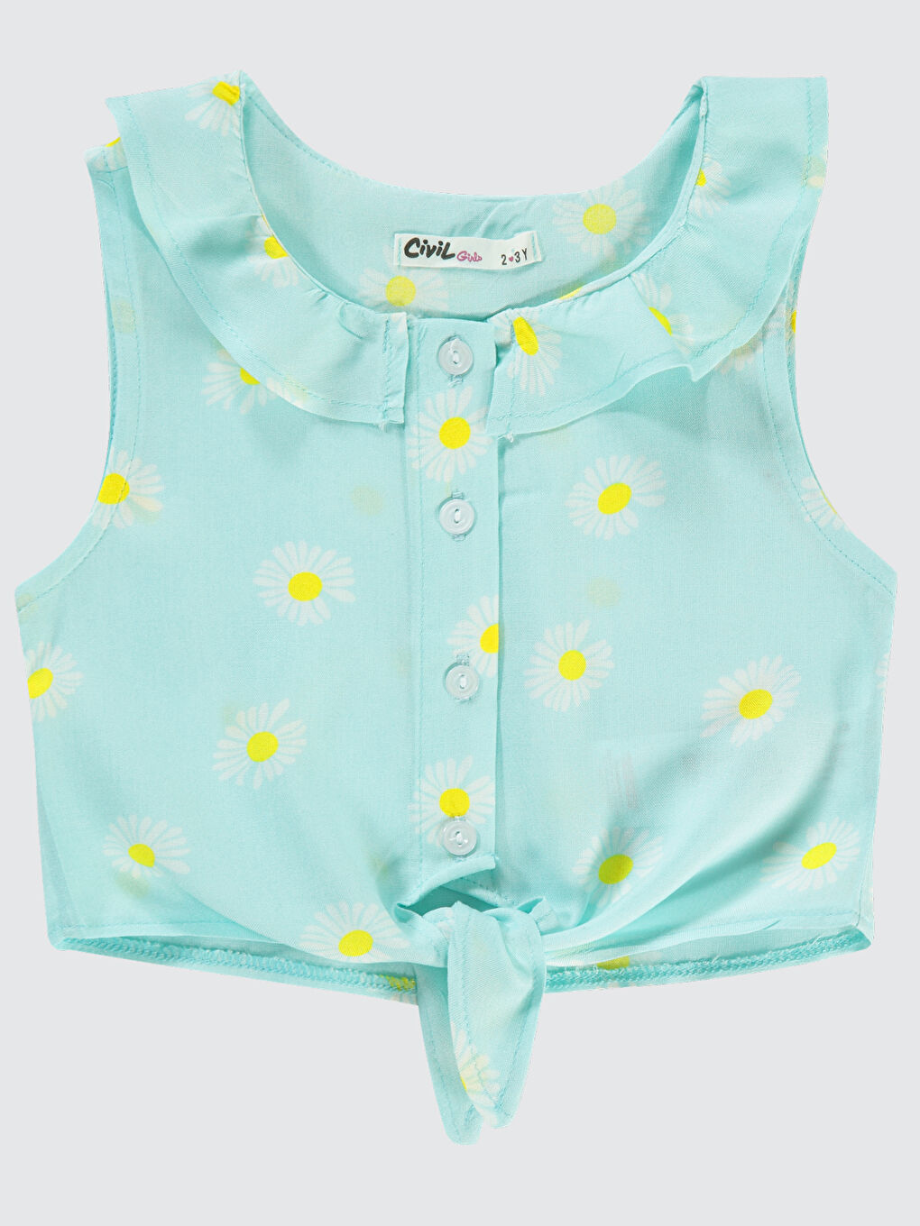 Girls Kız Çocuk Gömlek 2-5 Yaş Mavi