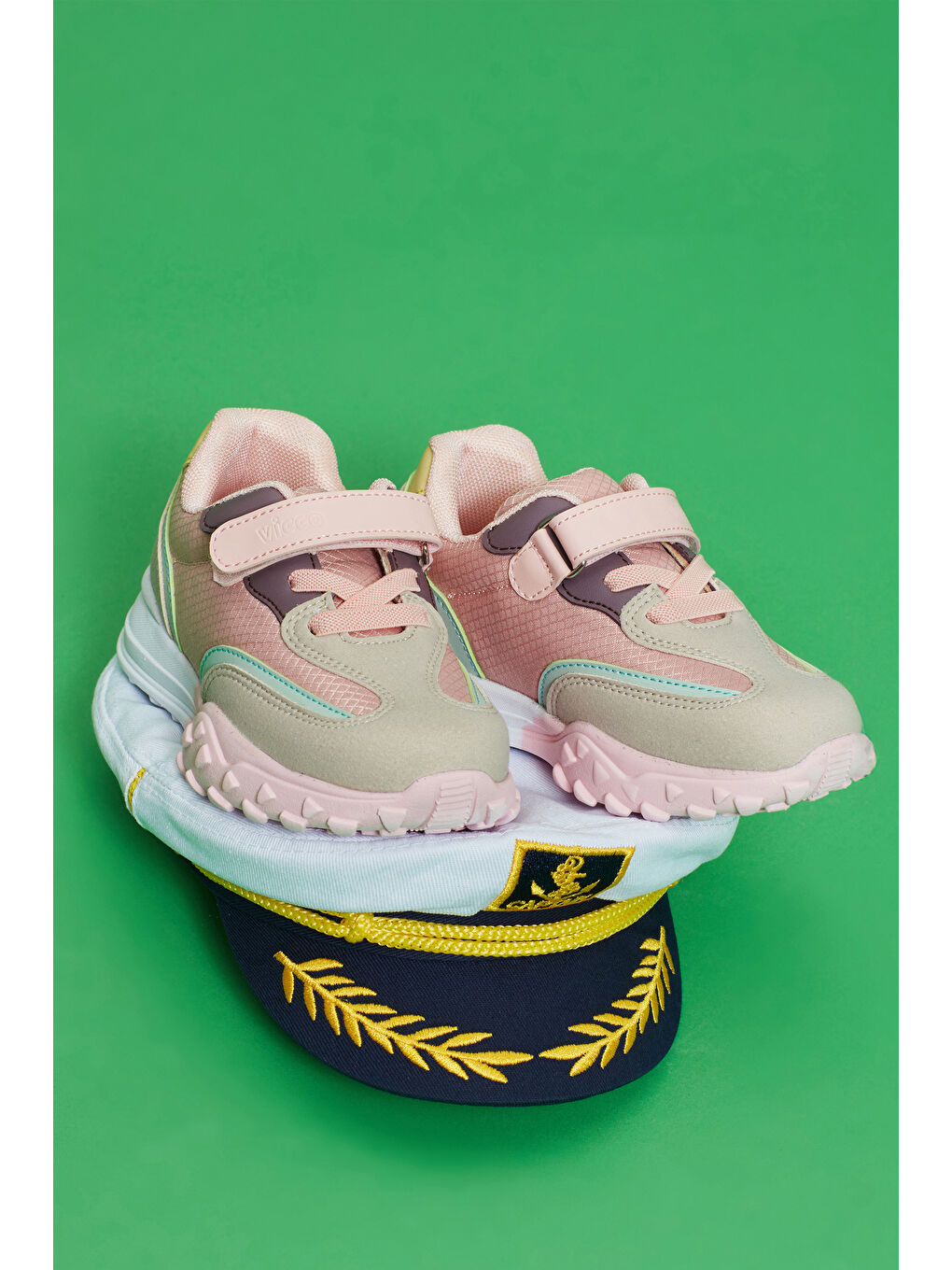 Pembe Surf Hafif Kız Okul Öncesi Pudra Spor Ayakkabı-1