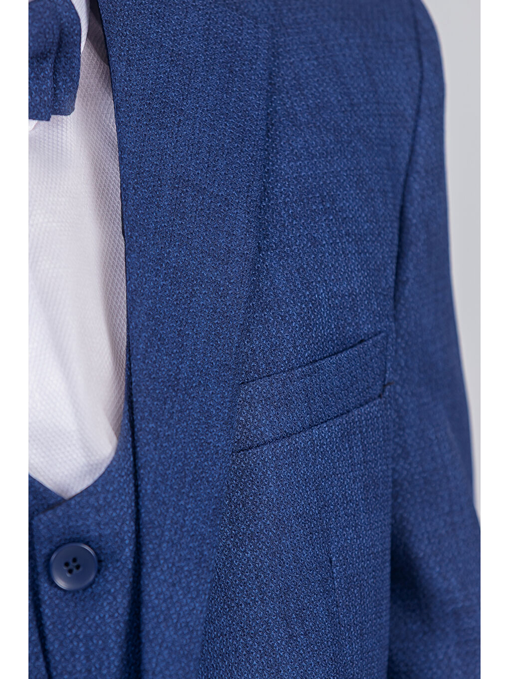 Mavi Erkek Çocuk Papyonlu Yelekli Takım Elbise TE.4000YY-5