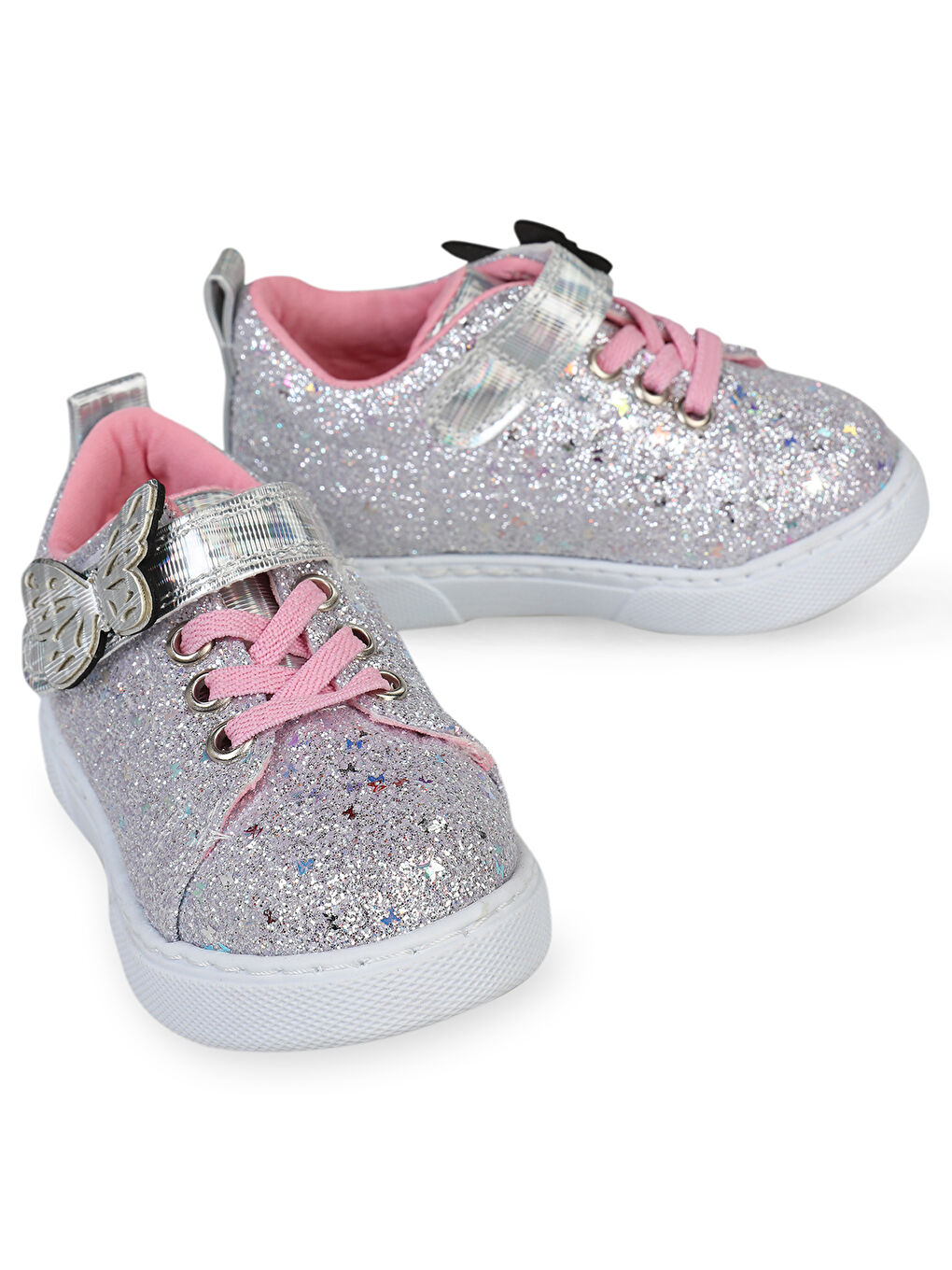 Gri Girls Kız Çocuk Spor Ayakkabı 21-25 Numara Gümüş-3