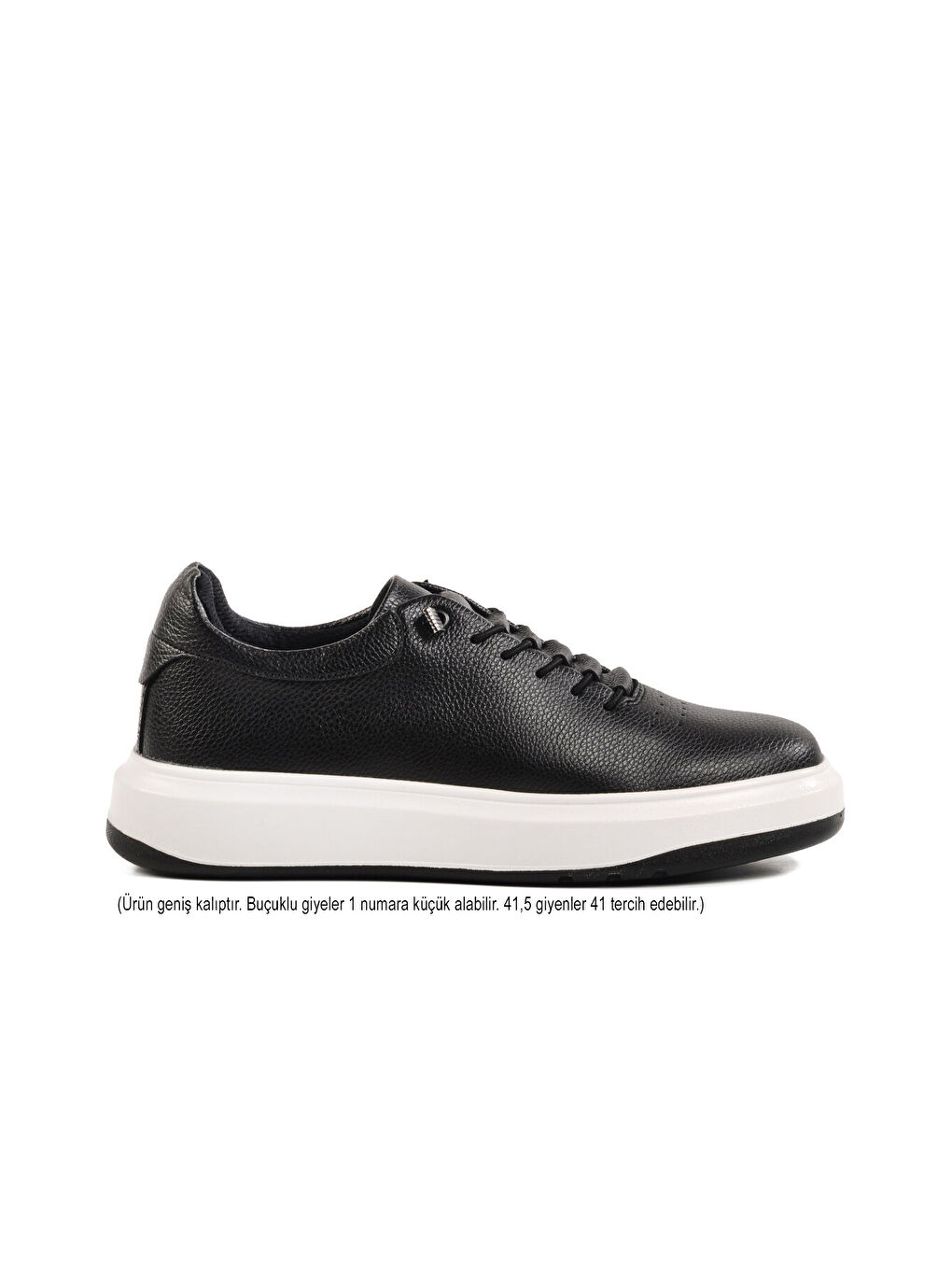 Siyah Beyaz Lastik Bağcıklı Erkek Casual Ayakkabı 404 M