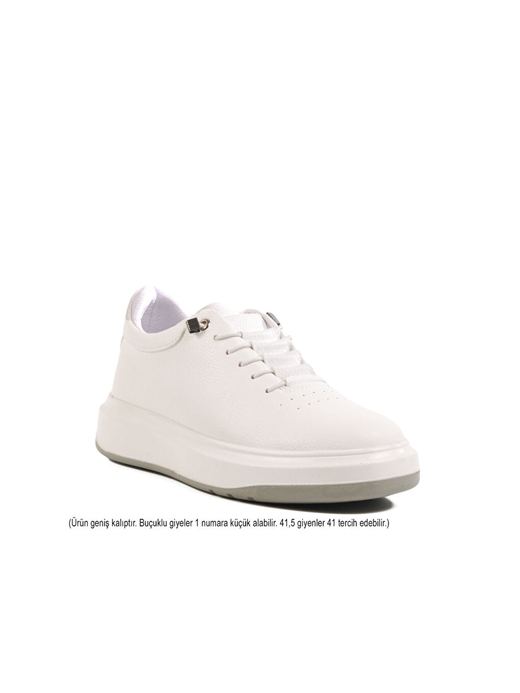 Beyaz Lastik Bağcıklı Erkek Casual Ayakkabı 404 M-2