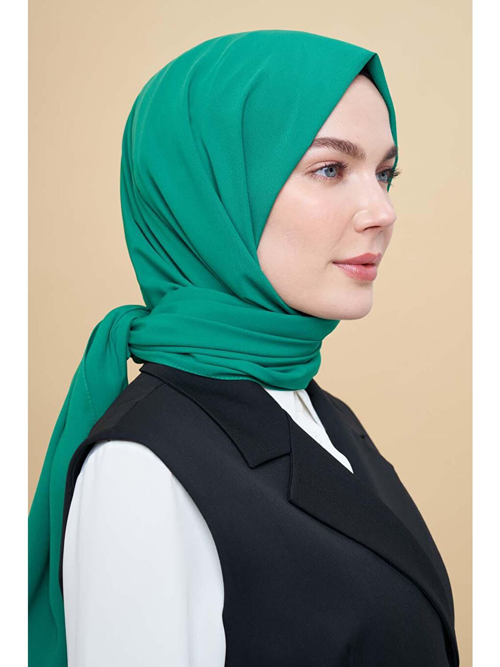 Yeşil Medine İpeği Şal-3