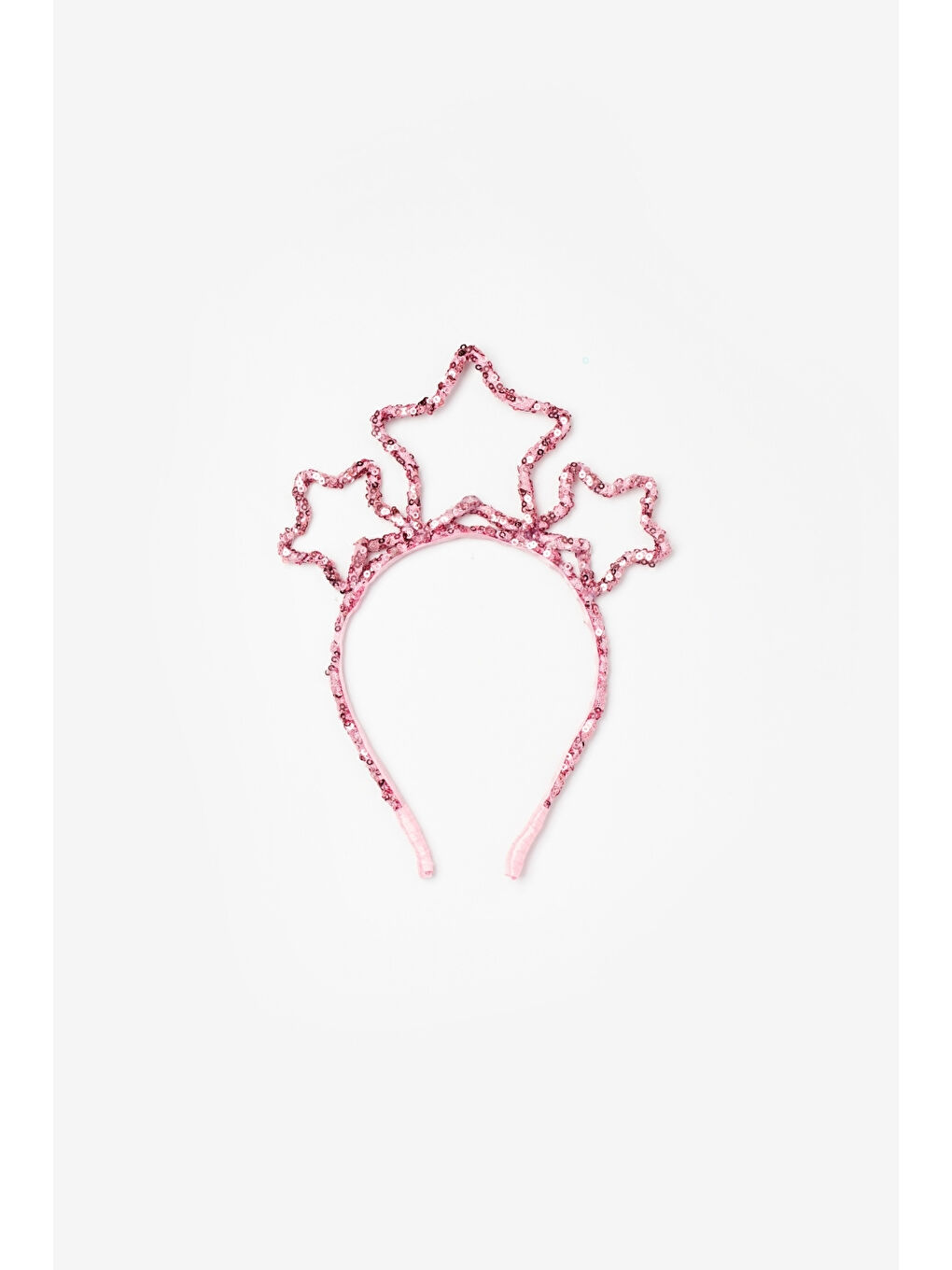 Pembe Pullu Yıldızlı Kız Çocuk Taç