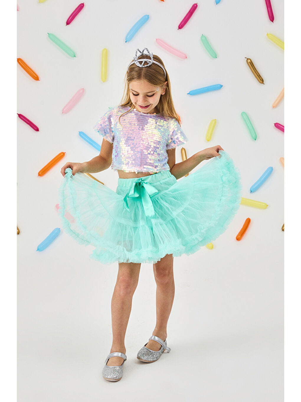 Lila Pullu Kız Çocuk Crop-2