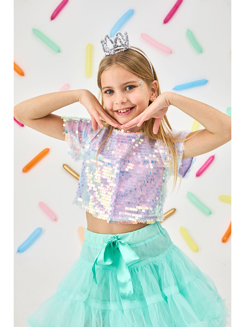 Lila Pullu Kız Çocuk Crop-3