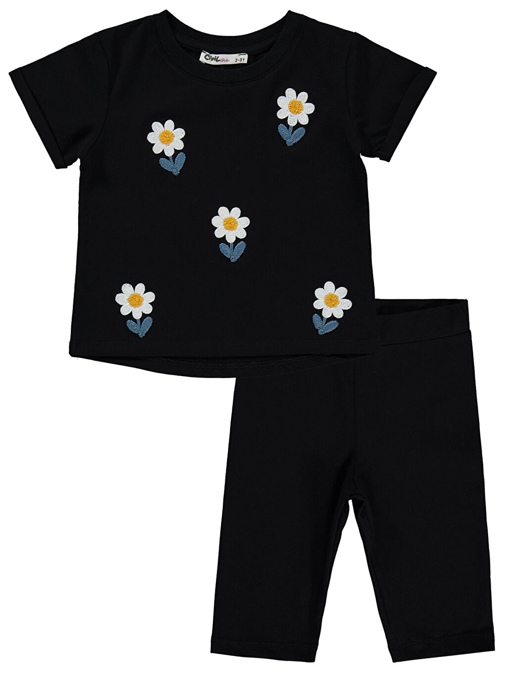 Girls Kız Çocuk Takım 2-5 Yaş Siyah