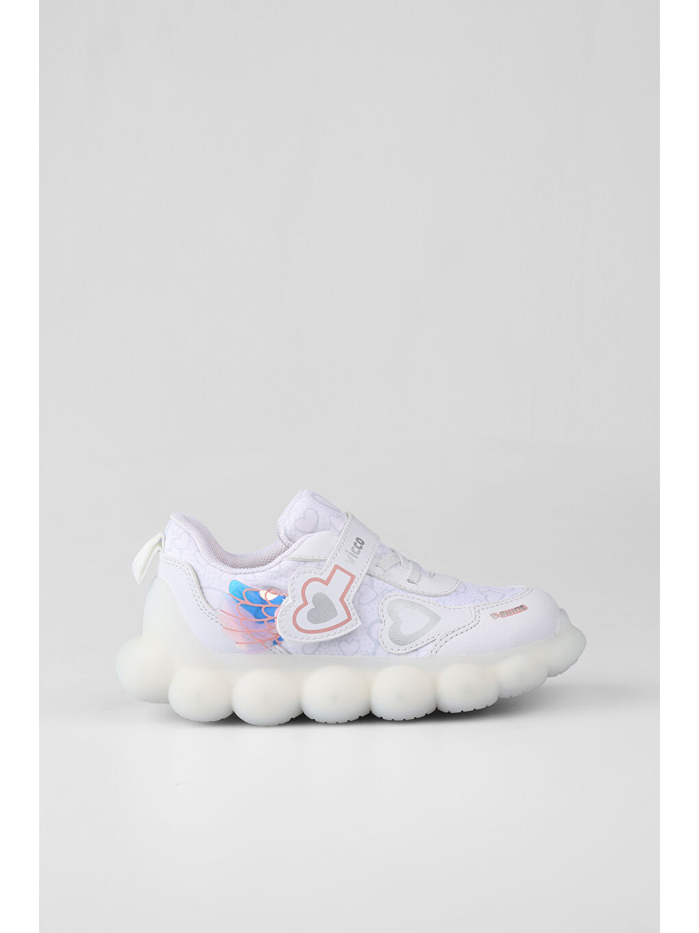 Süse Işıklı Kız Okul Öncesi Beyaz Spor Ayakkabı