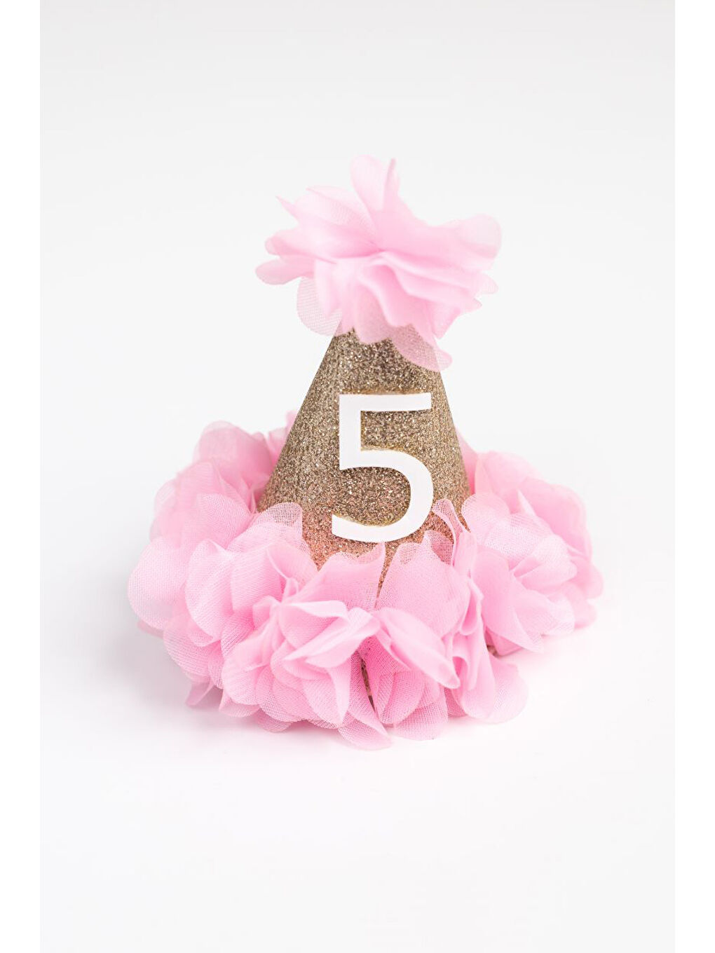 Pembe 5 Yaş Huni Doğum Günü Klips Toka