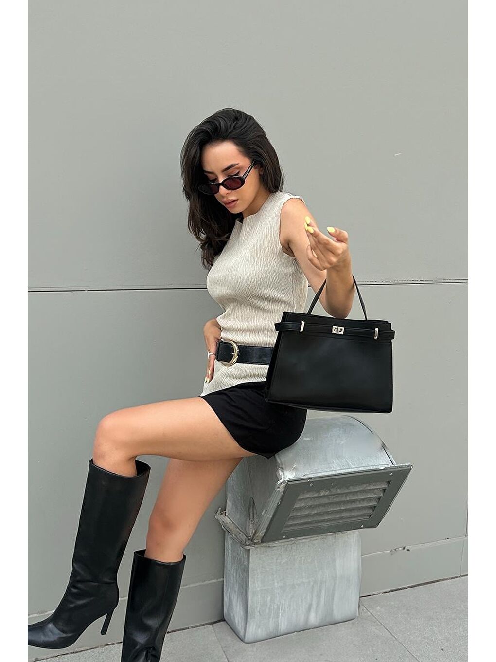 Blaze El Ve Çapraz Çanta Siyah-3