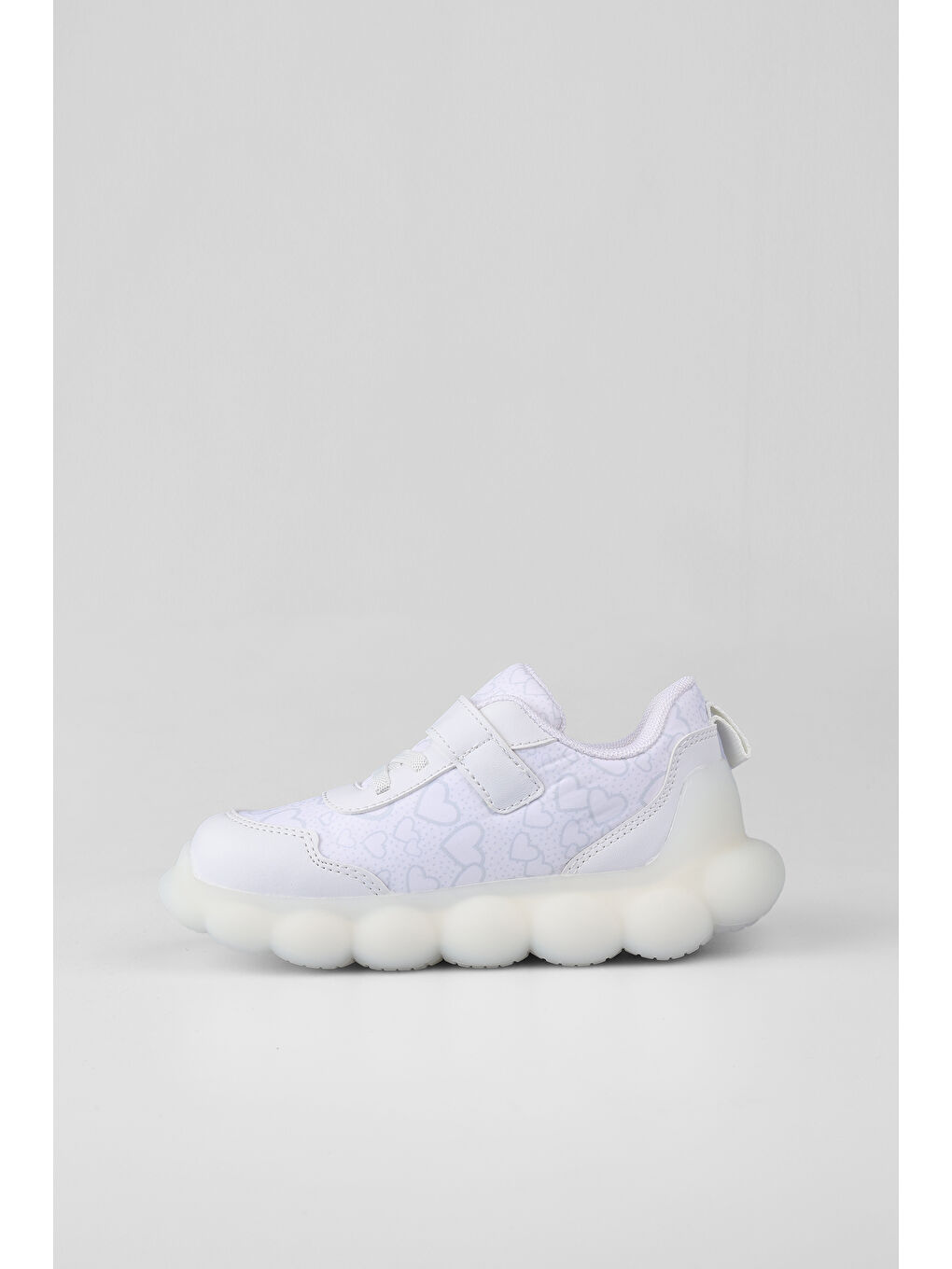 Süse Işıklı Kız Okul Öncesi Beyaz Spor Ayakkabı-1