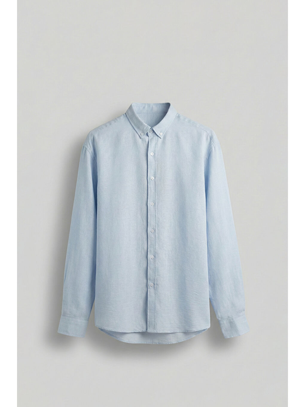 Erkek Oversize Basic Rahat Gömlek Açık Mavi