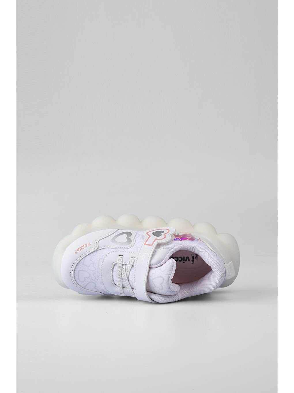Süse Işıklı Kız Okul Öncesi Beyaz Spor Ayakkabı-2