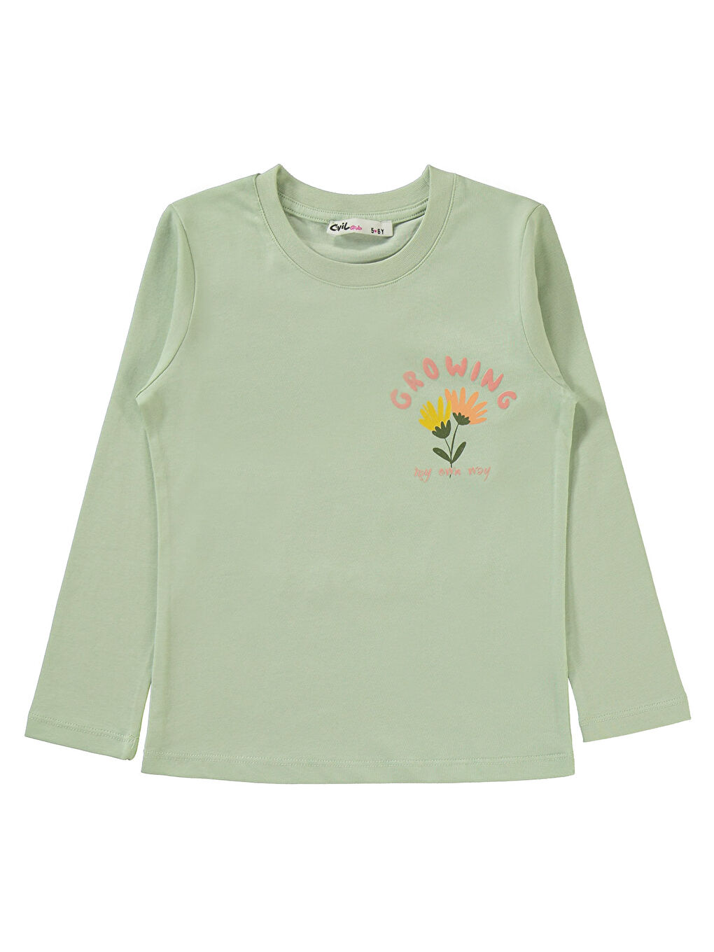 Girls Kız Çocuk 2'li Sweatshirt 5-13 Yaş Yeşil-3