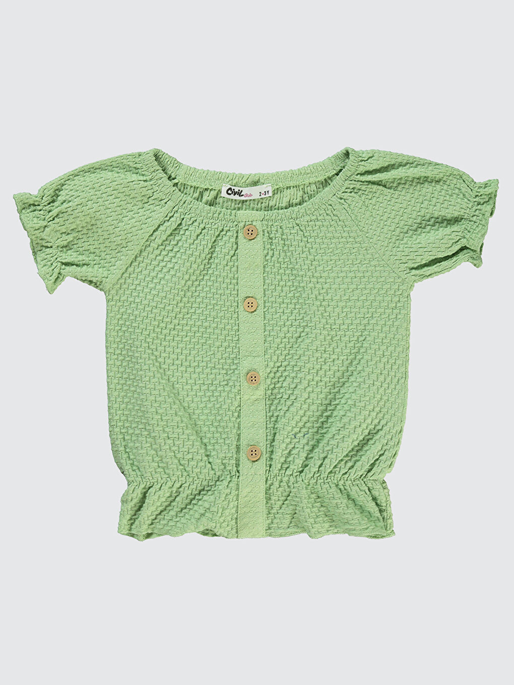 Girls Kız Çocuk Tişört 2-5 Yaş Yeşil İncir