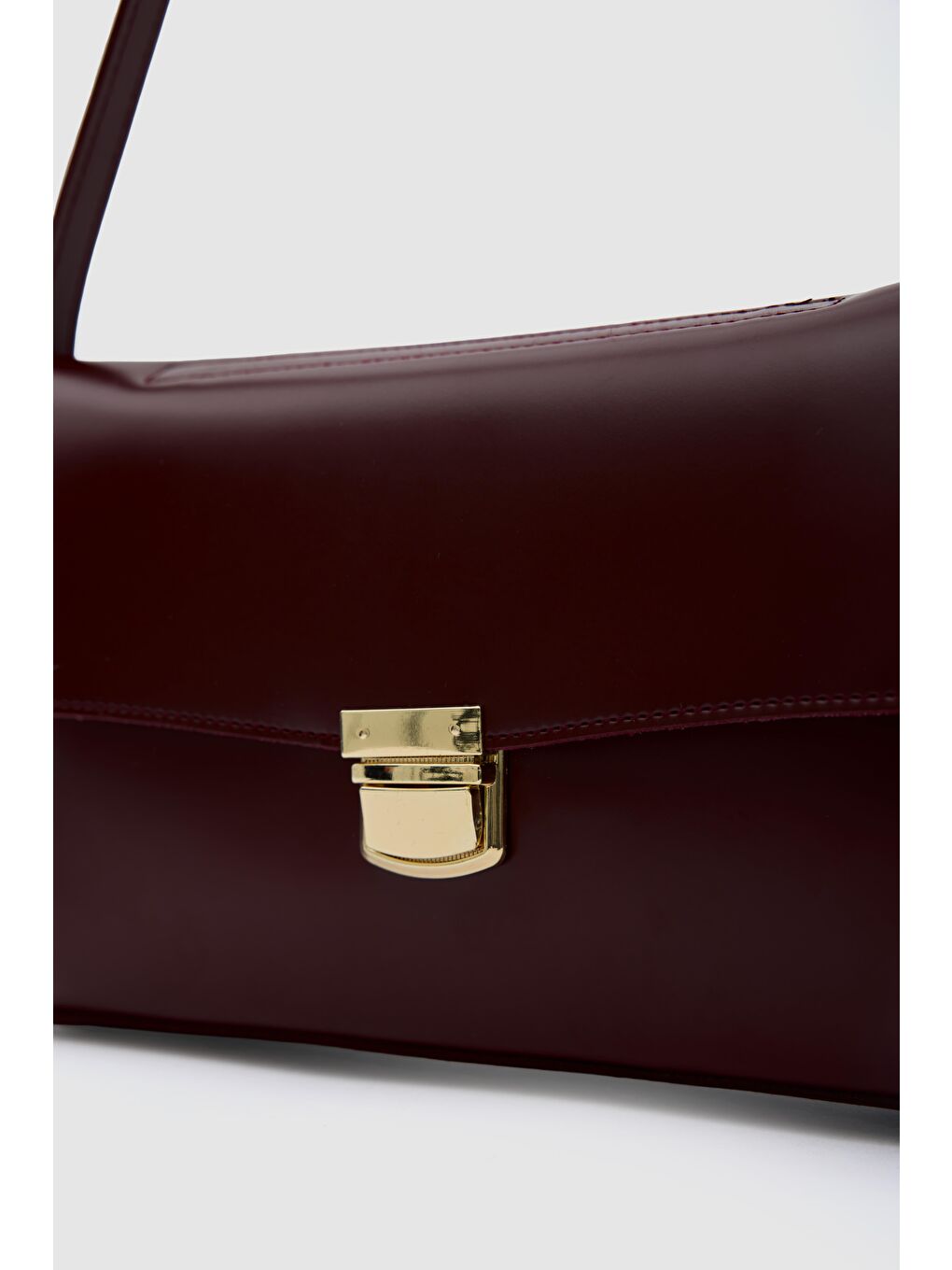 Lauren City Baget Çanta Bordo-4