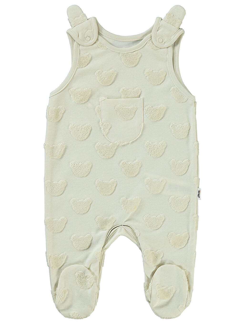 Bej Baby Erkek Bebek Salopet 1-6 Ay Taş Rengi