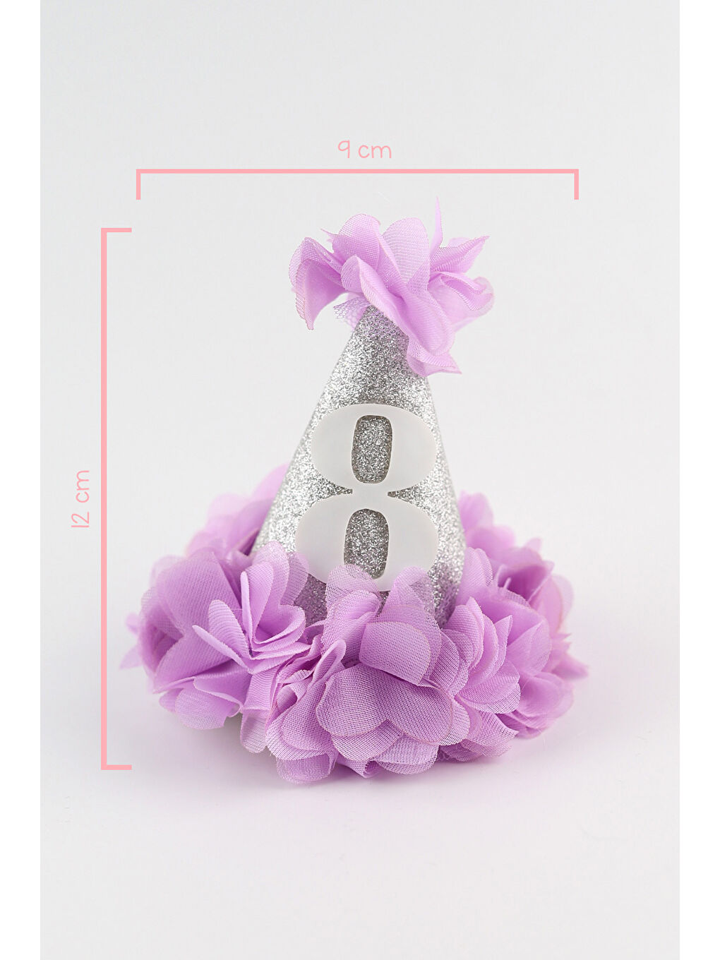 Lila 8 Yaş Huni Doğum Günü Klips Toka-2