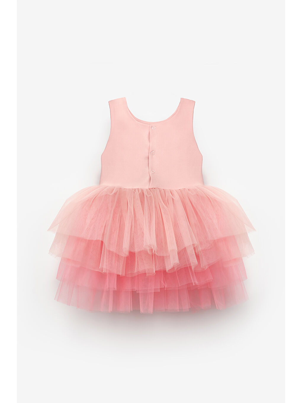 Pembe Pudra Tül Etekli Kız Bebek Balerin Elbise - Carmen-1