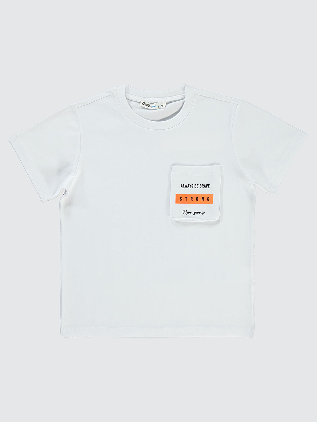 Boys Erkek Çocuk Tişört 6-9 Yaş Beyaz