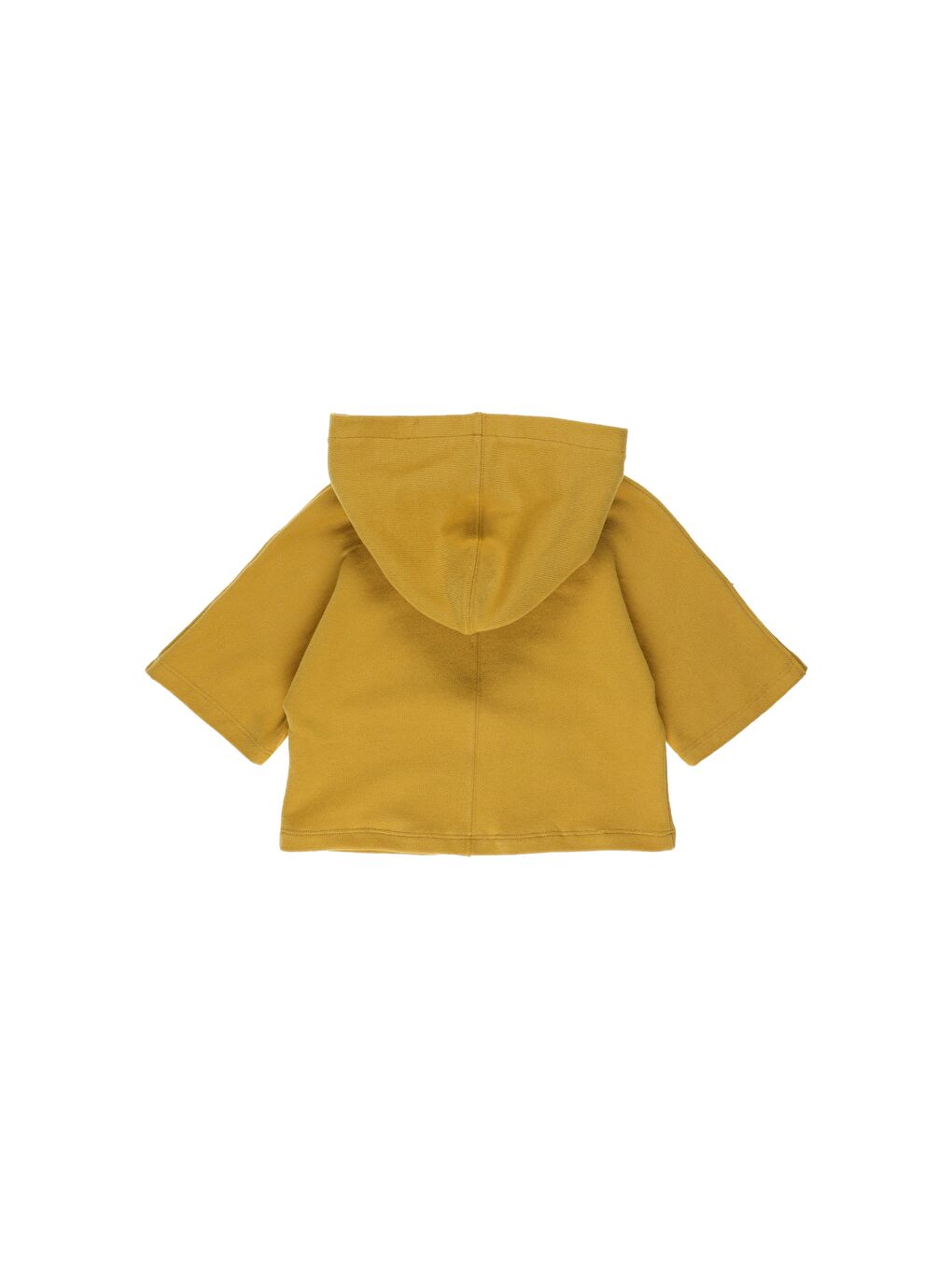Sarı Kız Çocuk Kapüşonlu Kısa Kollu T Shirt-1