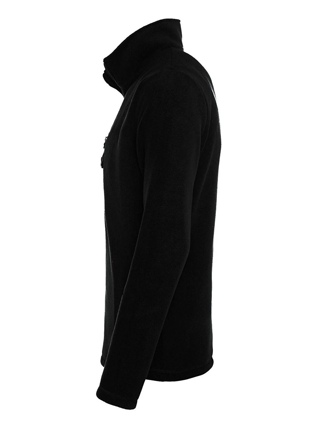 Siyah Erkek Polar Renkli Yarım Fermuarlı Cepli Tactical Flecee-2