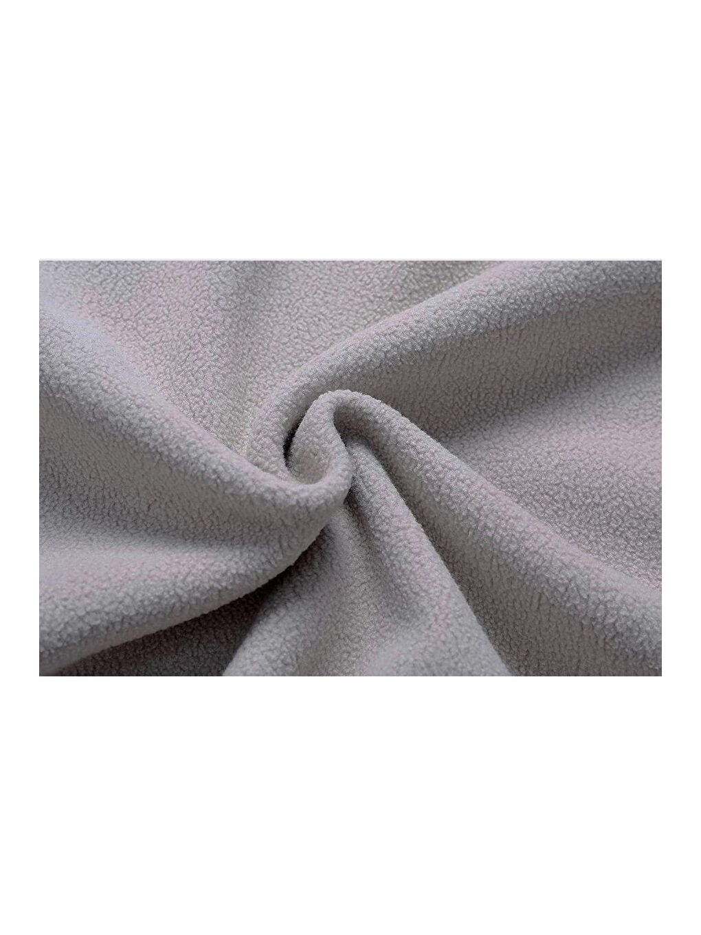 Gri Erkek Polar Renkli Yarım Fermuarlı Cepli Tactical Flecee-4