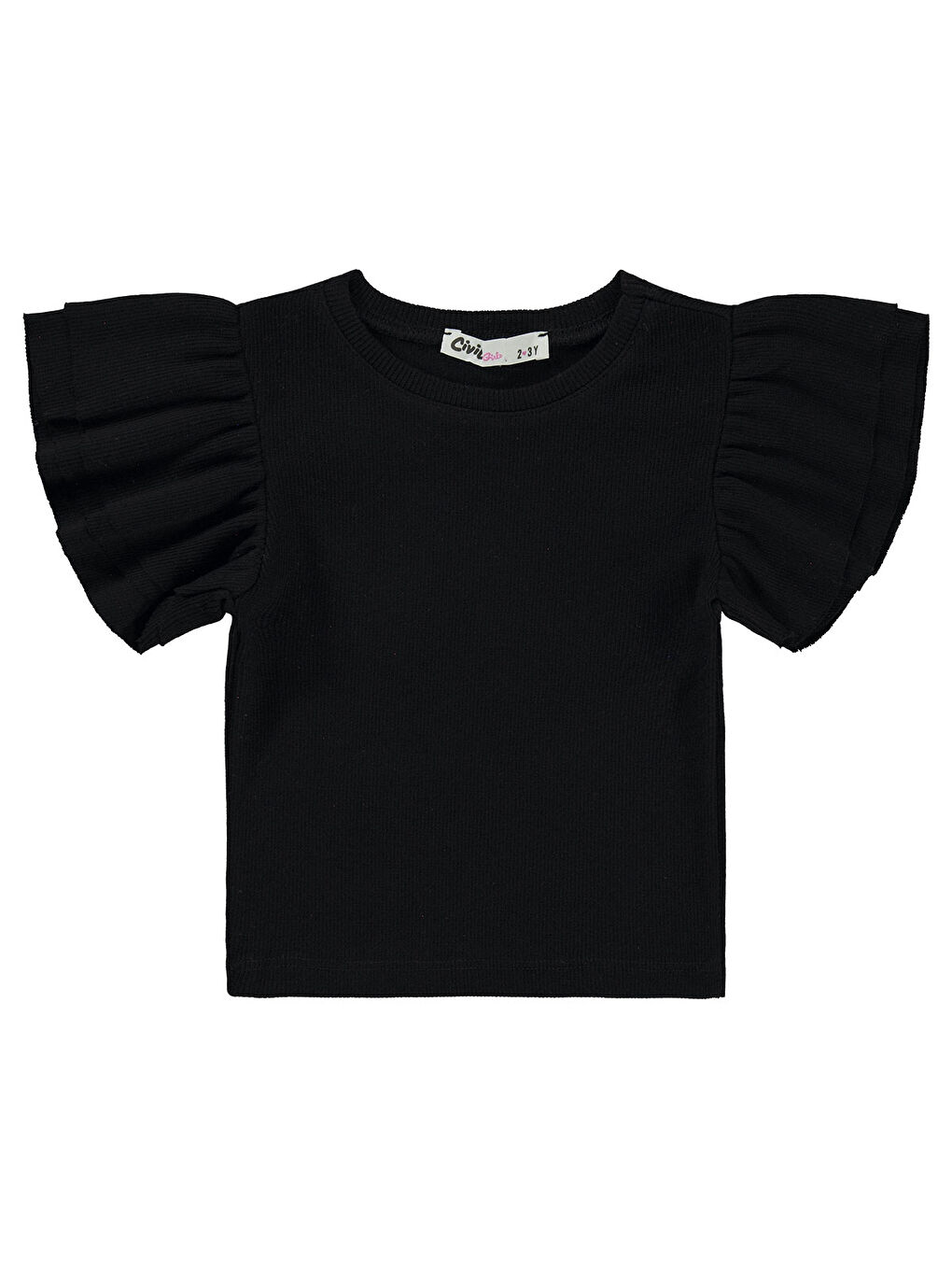 Girls Kız Çocuk Tişört 2-5 Yaş Siyah
