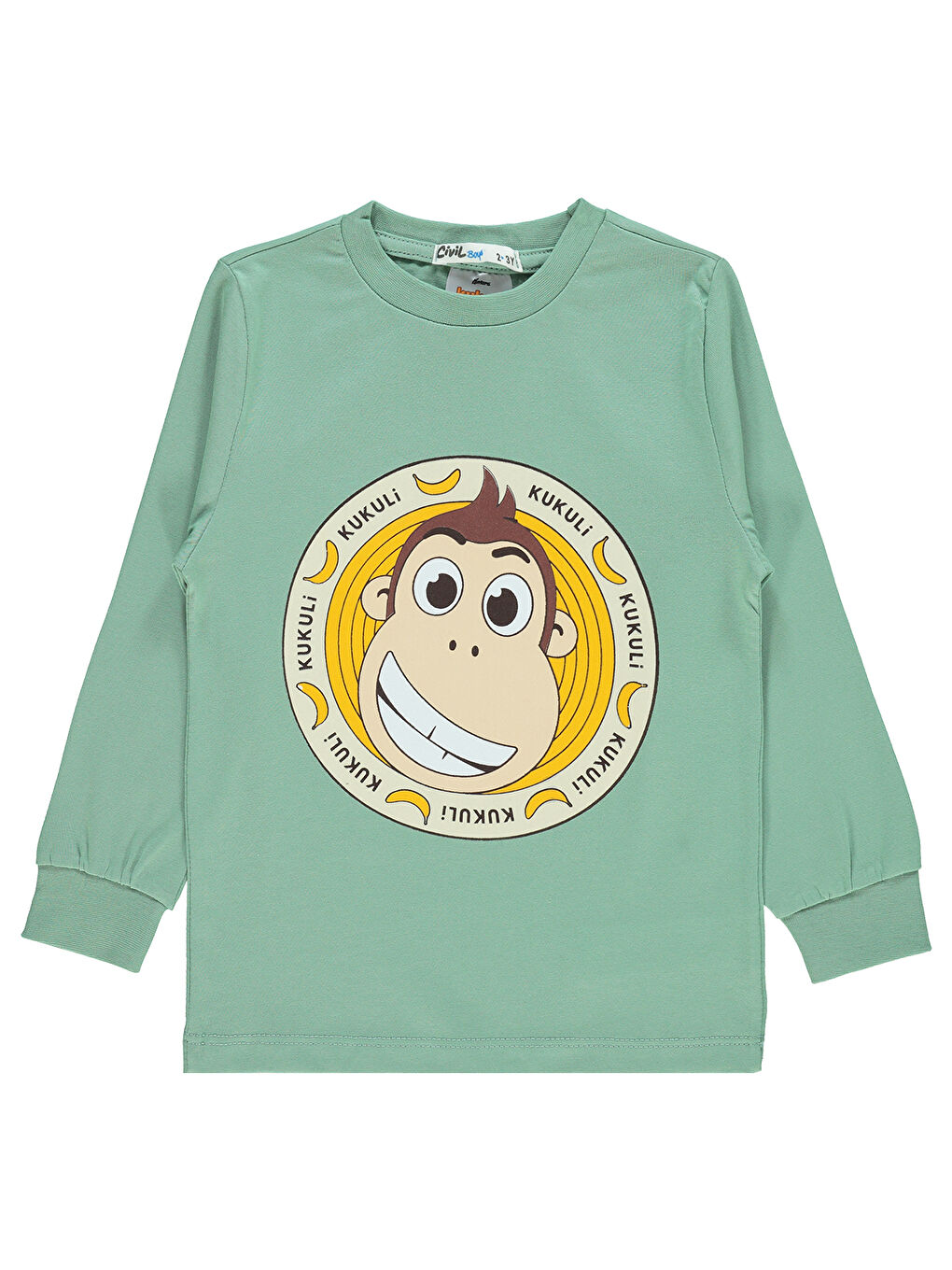 Boys Erkek Çocuk Pijama Takımı 2-5 Yaş Soft Haki-2