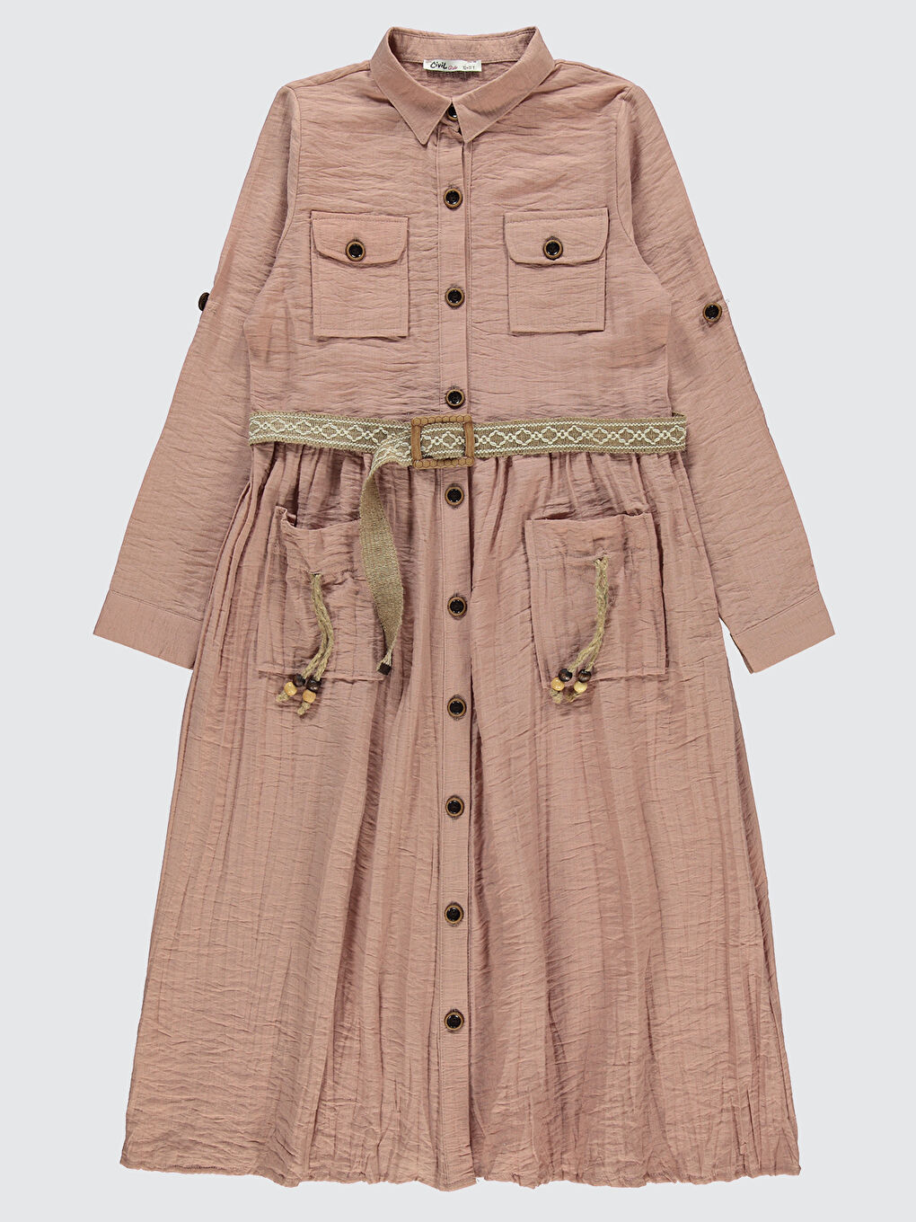 Pembe Girls Kız Çocuk Elbise 10-13 Yaş Pudra