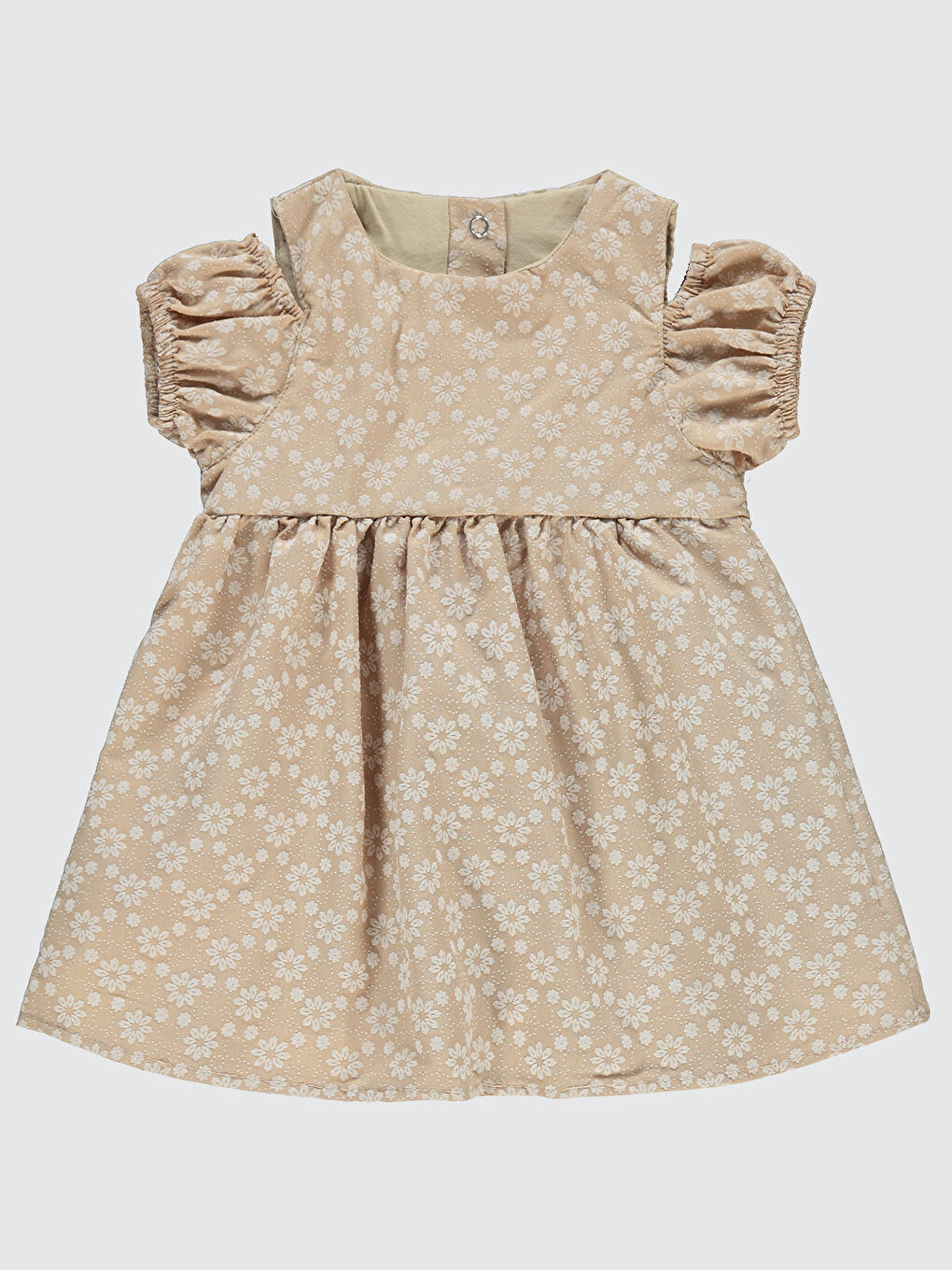 Baby Kız Bebek Elbise 6-18 Ay Bej