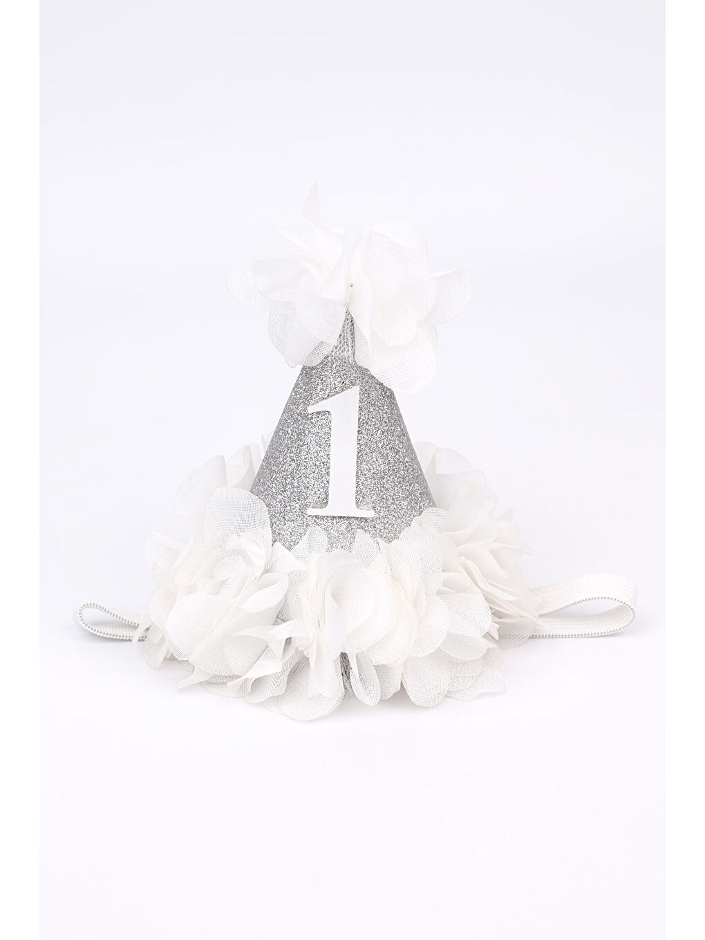 Gri Gümüş 1 Yaş Huni Doğum Günü Tacı