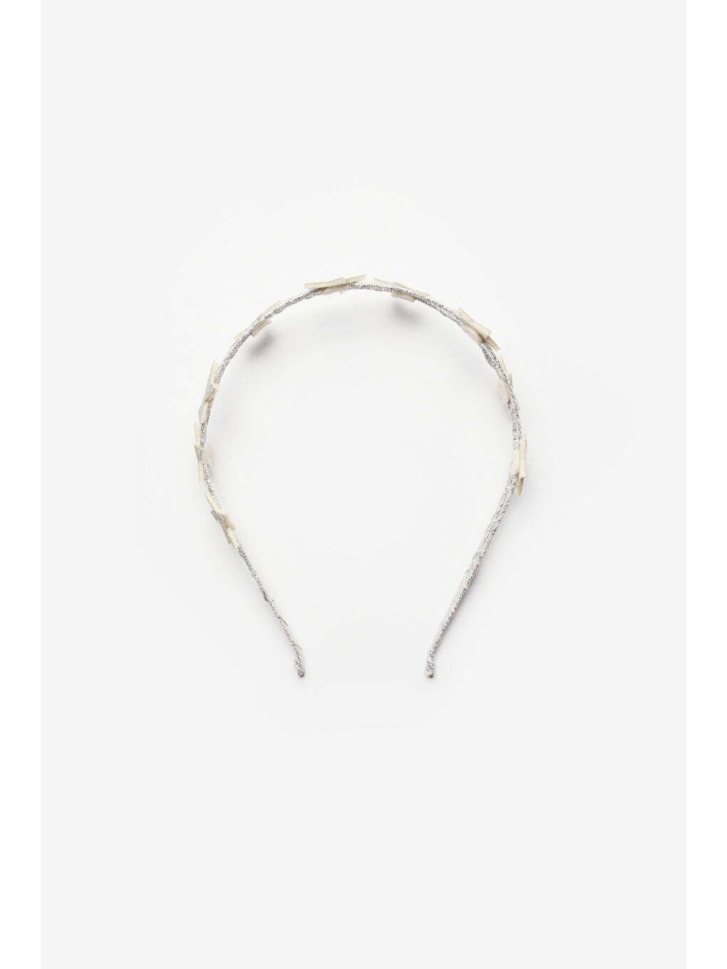 Gri Gümüş Minik Yıldızlı Kız Çocuk Taç-2