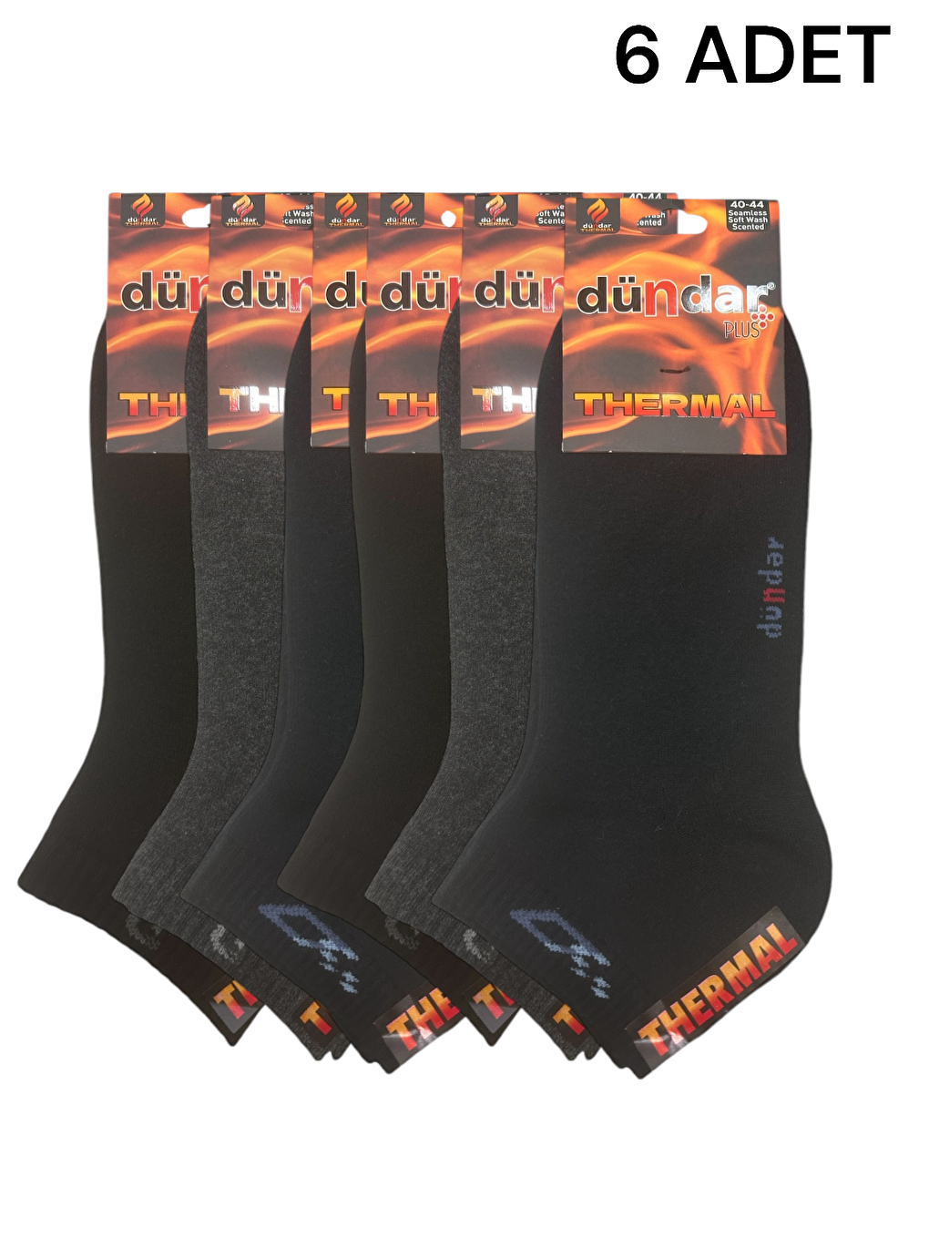 Karışık Asorti 6'lı Erkek Termal Patik Çorap
