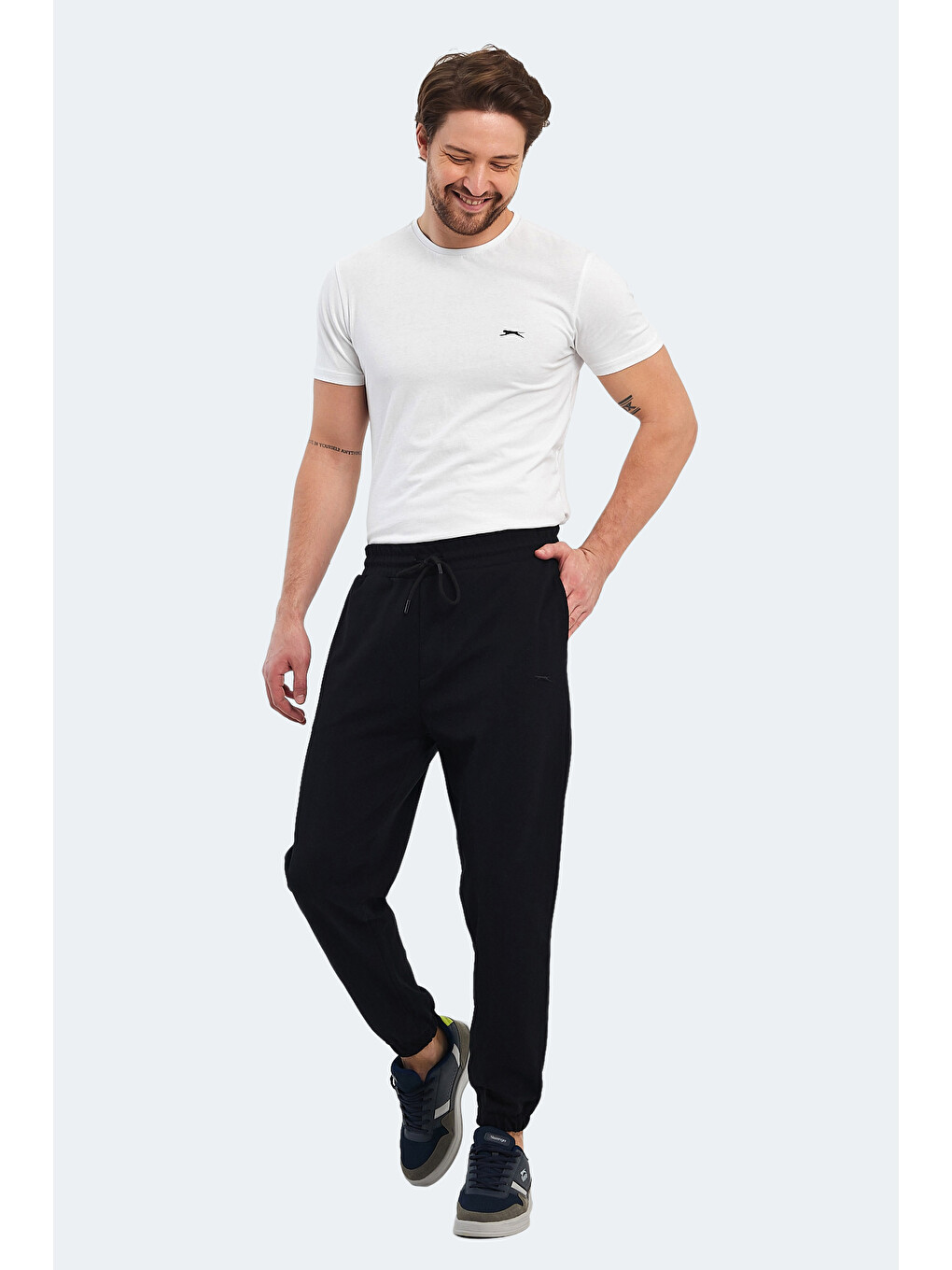 Siyah Beli Lastikli Erkek Jogger Eşofman Altı-5