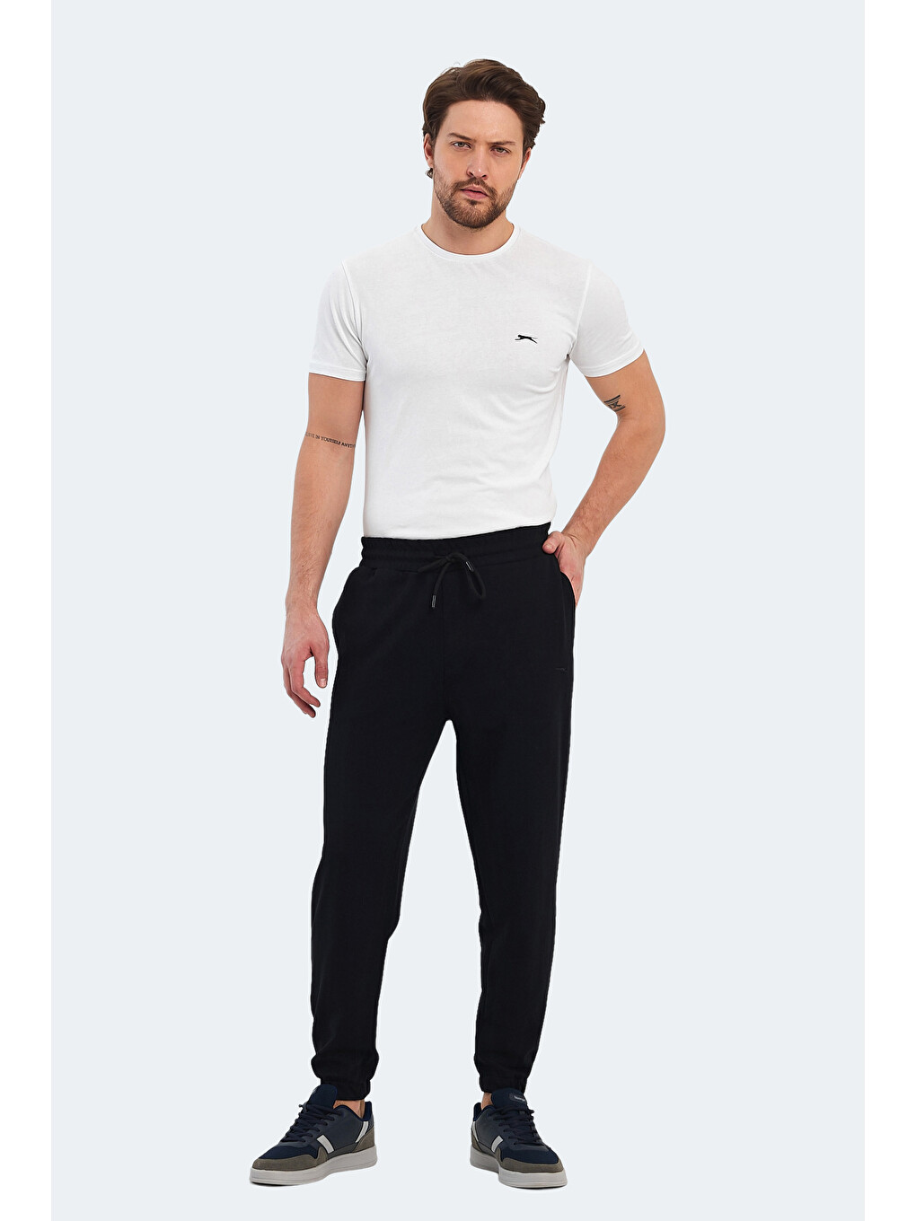 Siyah Beli Lastikli Erkek Jogger Eşofman Altı-6