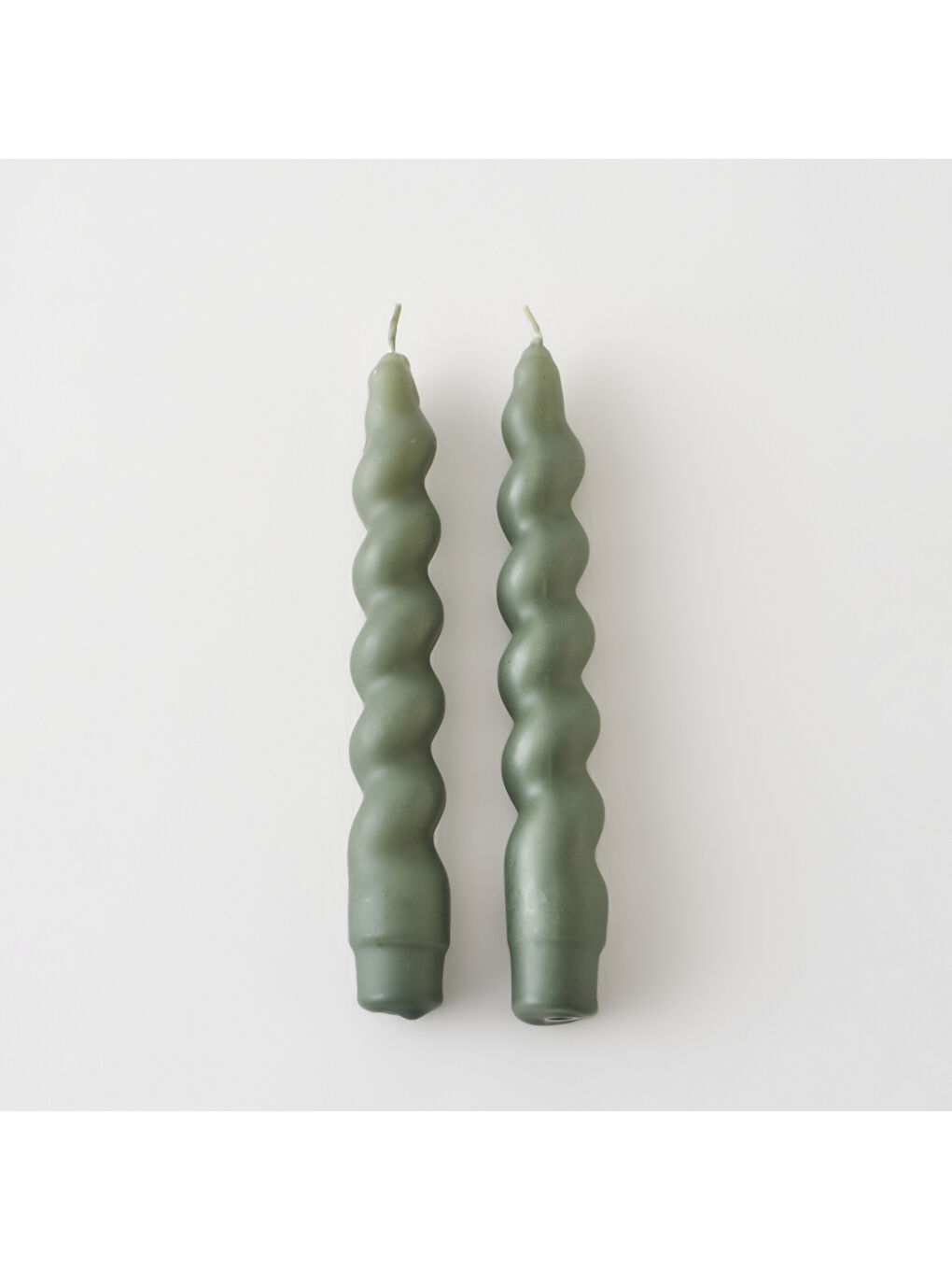 Hill Burgulu Şamdan Mum 2'li Yeşil (18x2 cm)