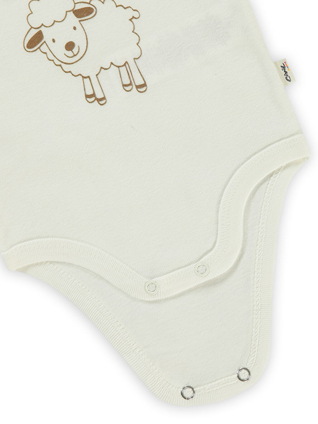 Baby Bebek Çıtçıtlı Badi 1-18 Ay Ekru-2