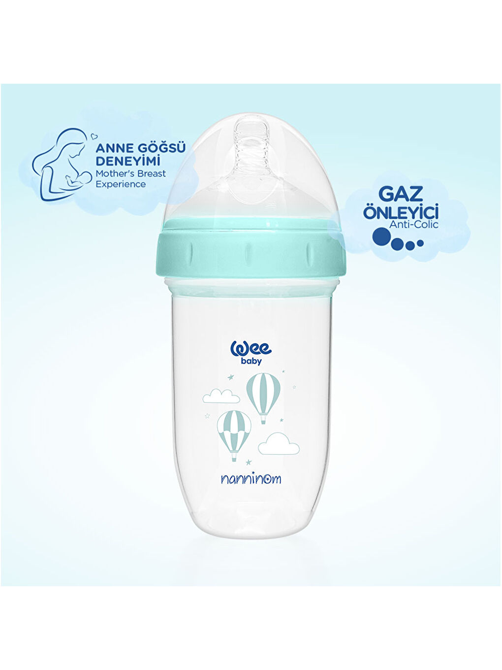 Nanninom Antikolik Geniş Ağızlı Biberon 250 ml-2