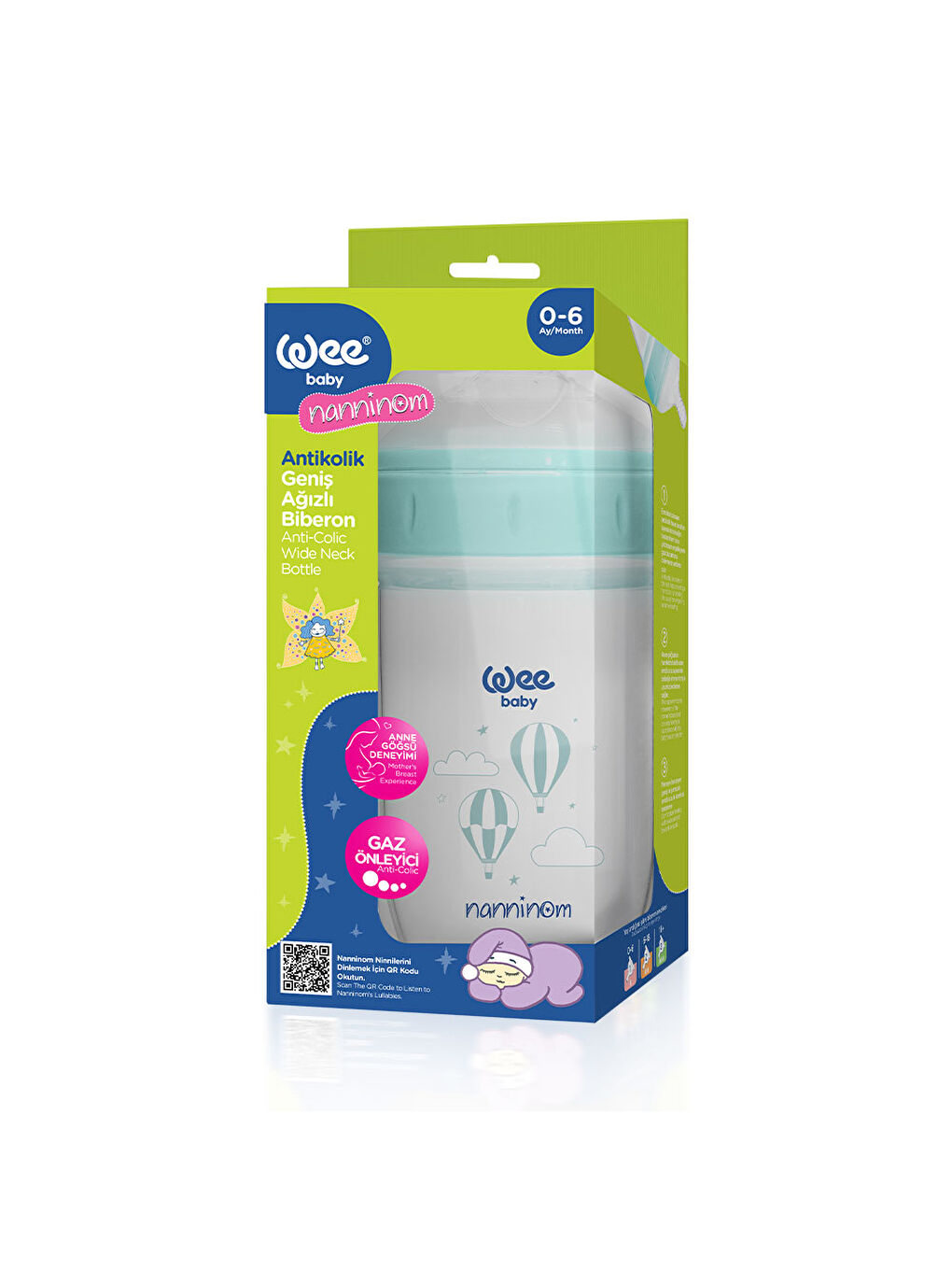 Nanninom Antikolik Geniş Ağızlı Biberon 250 ml-3