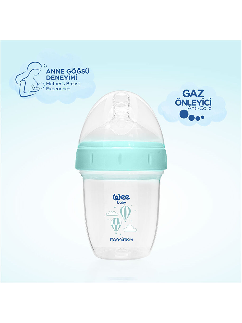 Nanninom Antikolik Geniş Ağızlı Biberon 150 ml-2