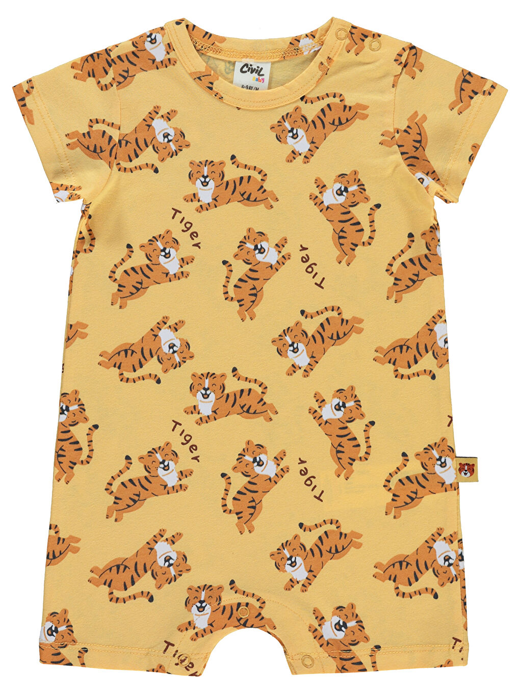 Baby Erkek Bebek Patiksiz Tulum 6-18 Ay Soft Turuncu