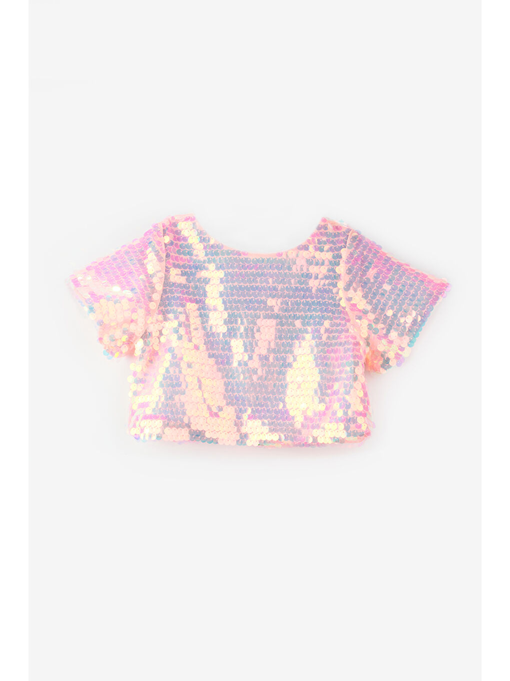 Pembe Somon Pullu Kız Çocuk Crop-3